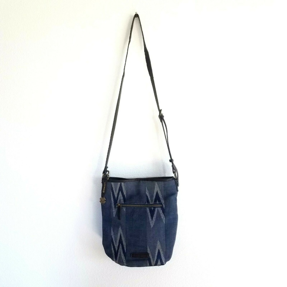 Fossil Southwest Boho Crossbody Handbag Blue Snap
